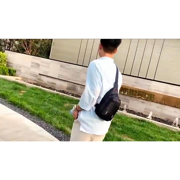 Men's Travel Sling Bag One Size Blue - Picture 3 of 7